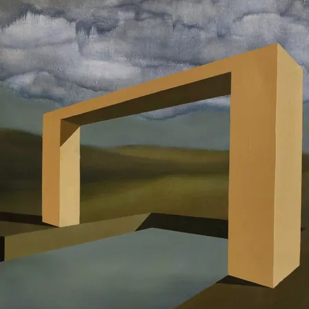 Tavla av Hans Engstam, Olja på duk, rammått 70,5x60,5, betsad träram, signerad och daterad -97 Skickas med postpaket.