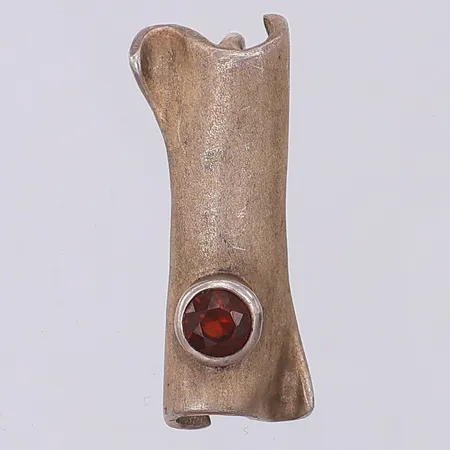 Hänge röd sten, 34mm, dold hängögla, 925/1000 silver Vikt: 8 g