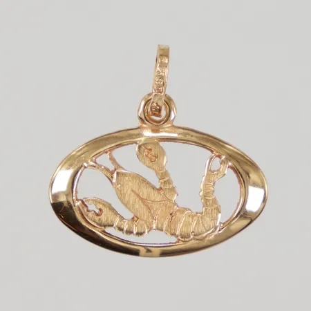 Hänge stjärntecken Kräftan, längd inklusive ögla 18,3mm, bredd 18,8mm, Alton, 18K,  Vikt: 1,6 g