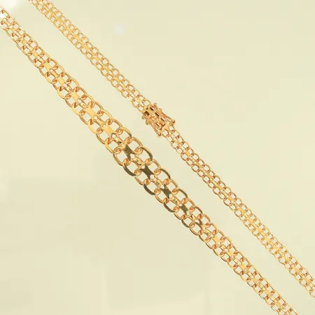 Halsband doserad X-länk 47cm bredd 5-11mm, 18K 18,2g Vikt: 18,2 g