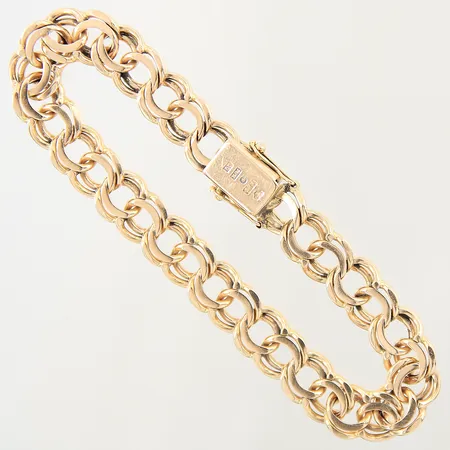 Armband Bismarck, längd: 21cm, bredd: 9,3mm, 18K  Vikt: 28,4 g
