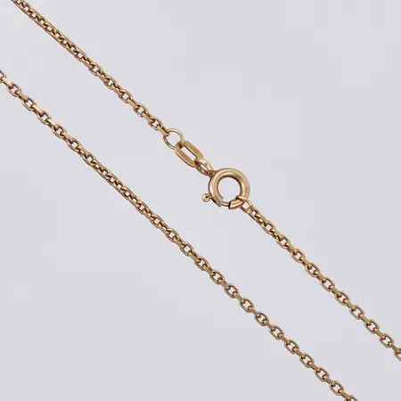 Kedja 47cm, bredd ca 1mm, 14K Vikt: 4,1 g