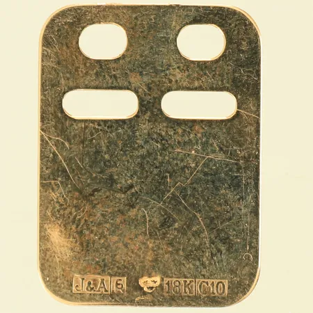 Id-bricka 23x17mm, små repor, 18K 1,8g 
