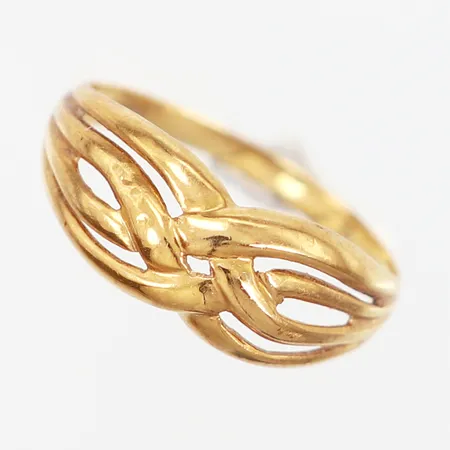 Ring stl16½ bredd;1,8 - 7,5mm, något ojämn skena, 18K  Vikt: 1,7 g