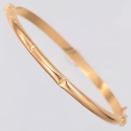 Armband stelt & ihåligt 60 x 53mm, defekt, vikskador, buckla, 14K Vikt: 5,2 g