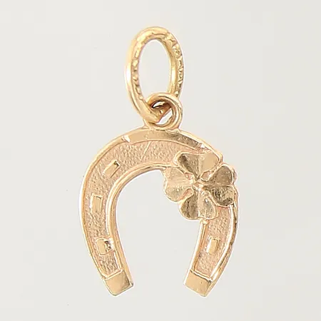 Hänge, hästsko, 15x9mm, 18K  Vikt: 0,3 g