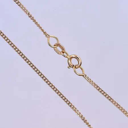Kedja Pansar längd 46 cm, bredd 1 mm, 18K. Vikt: 3,3 g