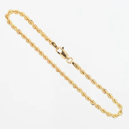 Armband Singapore längd 18cm, bredd;2,7mm, GHA, 18K Vikt: 2,2 g