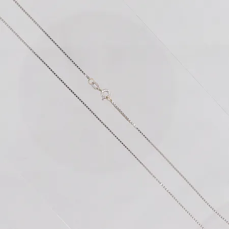 Kedja Venezia, 42cm, bredd ca 1,5mm, vitguld,  GHA, 18K Vikt: 4,6 g