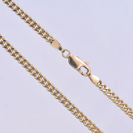 Kedja Pansar längd 46,5 cm, bredd 3 mm, 18K. Vikt: 12,9 g