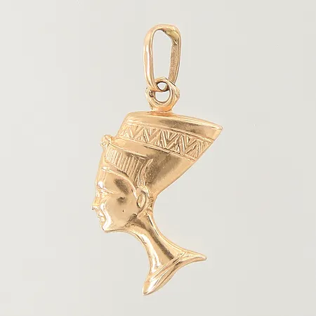 Hänge, Nefertiti, 25X2,6mm, 18K  Vikt: 1,4 g