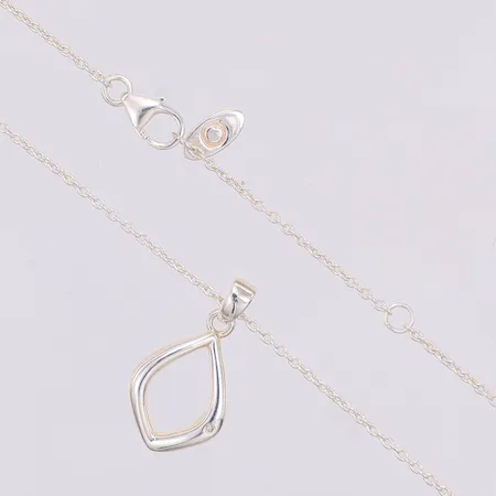 Collier Ankarlänk 42cm med hänge 20mm, Guldfynd, 925/1000 silver Vikt: 3,8 g