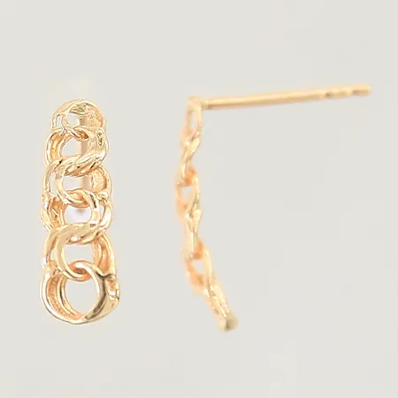 Ett par örhängen, Bismarck, 13X2,7mm, saknar snurrebus, ostämplade, 18K  Vikt: 0,8 g