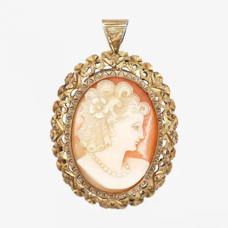 Hänge camé förgyllt silver 39x26mm, silver 830/1000 Vikt: 7,6 g