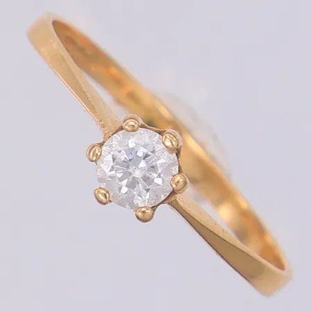 Ring med vit sten stl 16¾, Carlsén, 18K Vikt: 1,3 g