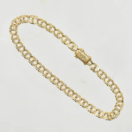 Armband Bismarck, längd 22 cm, bredd 7 mm, 18K. Vikt: 9,8 g