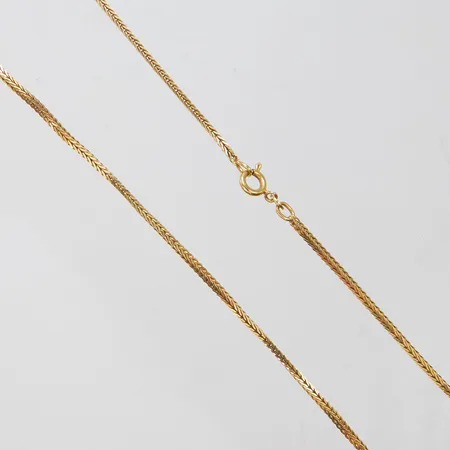 Kedja rävsvans, längd ca 38,5cm, bredd 2mm, 18K Vikt: 10,3 g