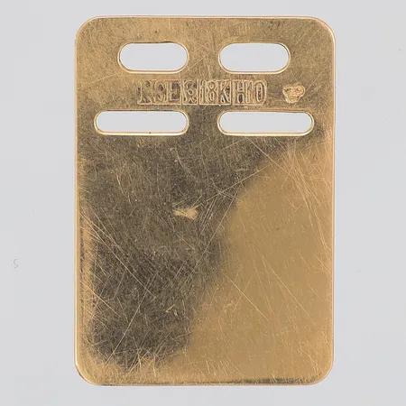 Hänge id-bricka med gravyr, 28mm, 18k Vikt: 2 g