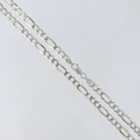 Kedja Figaro, längd 54,5cm, bredd 4,5mm, Silver 925/1000.  Vikt: 10 g