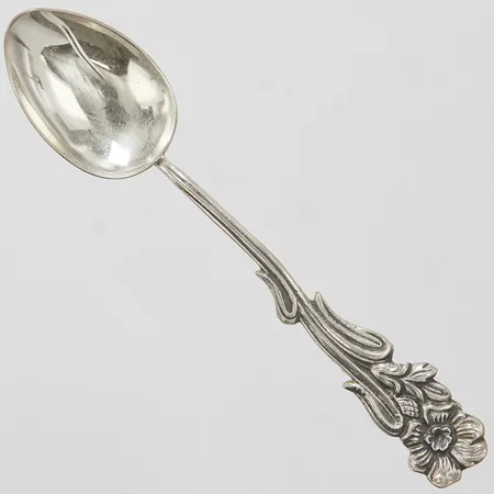 1 Mockasked, modell: Svenska Floran, längd: 100mm, GEWE, Malmö, 1986, silver, 830/1000 Vikt: 9,8 g