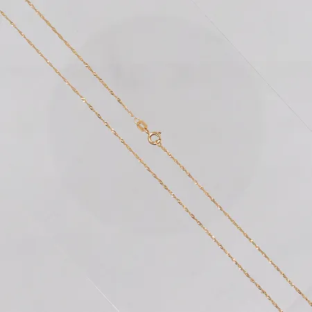 Kedja Singapore, 45cm, bredd ca 1mm, 18K Vikt: 1,3 g