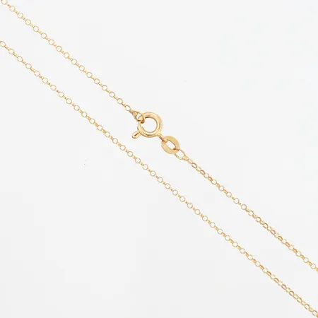 Kedja Ankar, längd 49cm, bredd;1mm, 18K  Vikt: 2,1 g