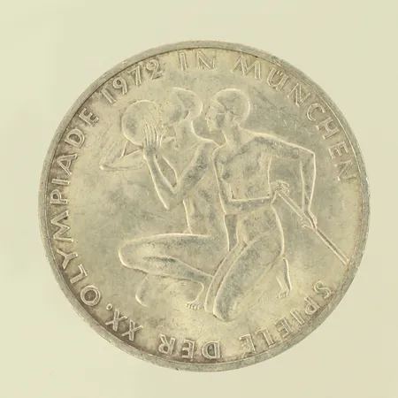 Silvermynt Spiele der XX. Olympiade 1972 in München, 10 deutsche mark, 15,5g 625/1000-delar