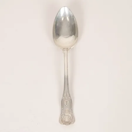 Matsked, modell Engelsk Snäck, längd: 21,5cm, Guldsmedsaktiebolaget I Stockholm, Stockholm 1911, vapensköld, 830/1000 silver Vikt: 65,9 g