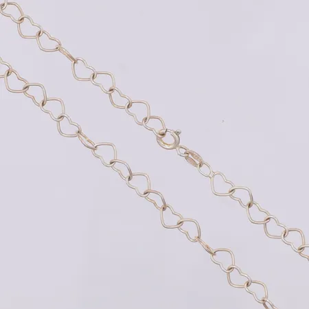 Kedja hjärtan 42,8cm, bredd 5mm, 925/1000 Vikt: 5,2 g