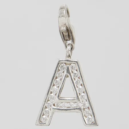 Berlock med vita stenar Thomas Sabo Boksatven A, 23,3x12,2mm, 925/1000 Silver Vikt: 2 g