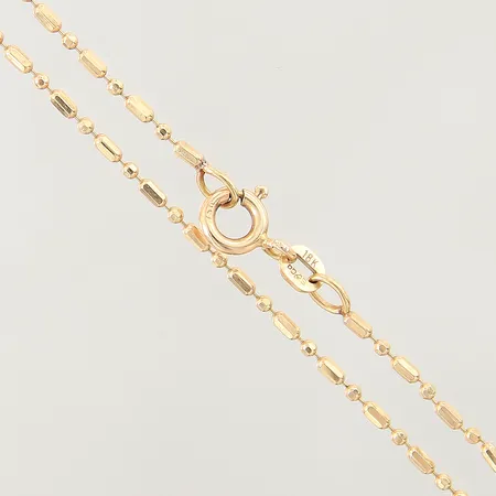 Kedja, längd: 44cm, bredd: 1,4-1,3mm, 18K  Vikt: 3,8 g