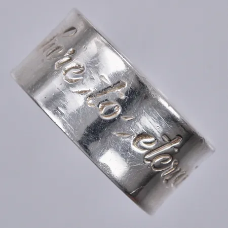 Ring Efva Attling, From here to Eternity, stl: 20, bredd ca 12mm, 925/1000 silver Vikt: 18,5 g