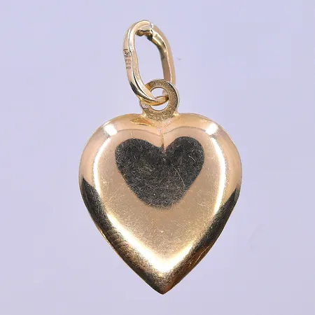 Hänge hjärta, längd 25 mm, bredd 15 mm, 18K. Vikt: 1,9 g