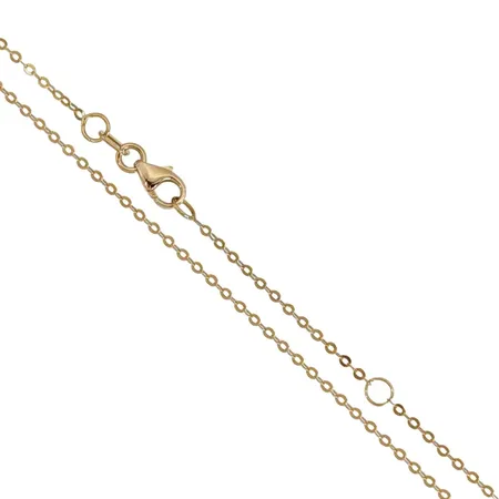 Halskedja Ankarlänk, 18K guld, Svedbom & Co AB (SCO), längd 43,0 - 46,0 cm, bredd 1,1 mm, fint skick Vikt: 1,2 g