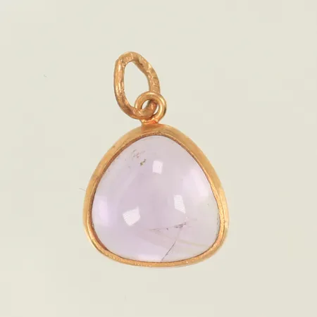 Berlock med lila sten,15x10mm inkl ögla, 18K 0,8g totalt