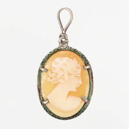 Hänge med camé 30x15mm, silver 800/1000 Vikt: 1,9 g