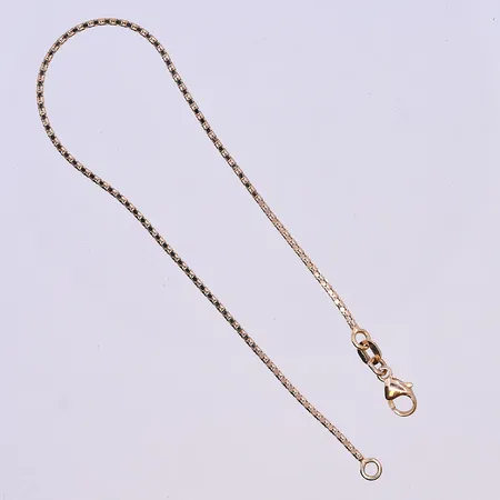 Armband längd 18,5 cm, bredd 1 mm, 18K. Vikt: 1,8 g