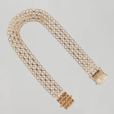 Armband X-länk 18,5cm, bredd 1,6mm, 18K Vikt: 10,9 g