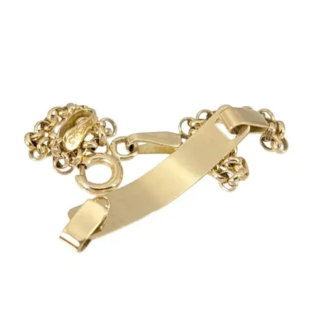 Armband, 14K guld, defekt, gravyr Vikt: 1,2 g