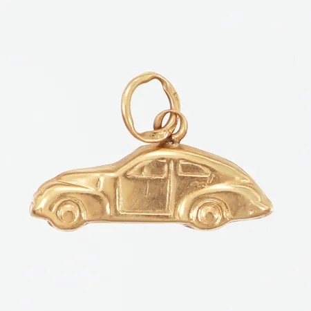 Hänge bil längd:16mm, höjd;10mm inklusive ögla, bucklor baktill, 18K  Vikt: 0,5 g