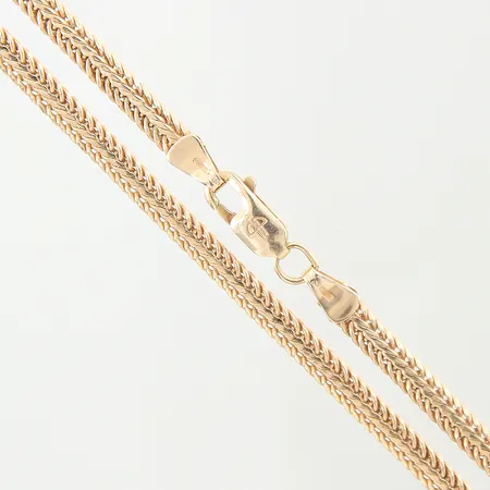 Collier Rävsvans, längd: 41,5cm, bredd: 3,5mm, Balestra, 18K  Vikt: 12,4 g