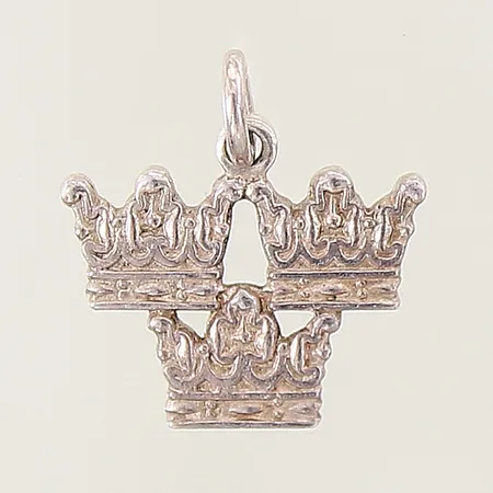 Hänge tre kronor, längd: 14mm, bredd: 12,8mm, silver 925/1000 Vikt: 1 g