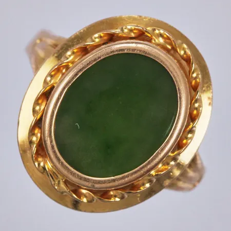 Ring med sten, repor, Guldvaruaktiebolaget G. Dahlgren & Co Ab 1977, stl: 16 ¼, 18K Vikt: 3,6 g