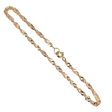 Armband Singapore, 18K guld, längd 17,0 cm, bredd 2,5 mm, fint skick Vikt: 1,8 g