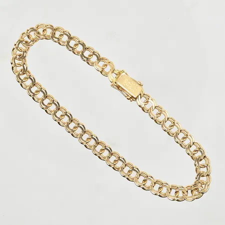 Armband Bismarck, längd 19½ cm, bredd 6 mm, 18K. Vikt: 10,1 g