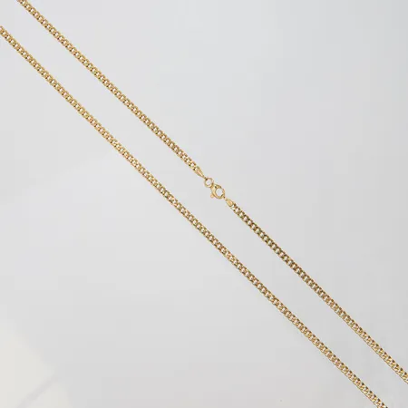 Kedja Pansar, längd ca 52cm, bredd 3mm, italienska stämplar, 18K Vikt: 6,4 g