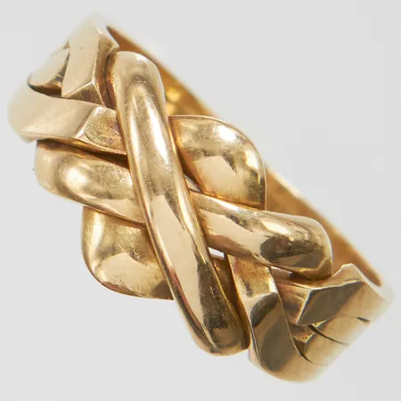 Pusselring, stl17, bredd 3,5-9,5mm, 14K Vikt: 4,3 g