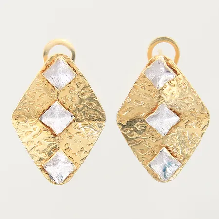 Ett par örhängen, 25X17mm, vitguldsdetaljer, 14K  Vikt: 5,9 g