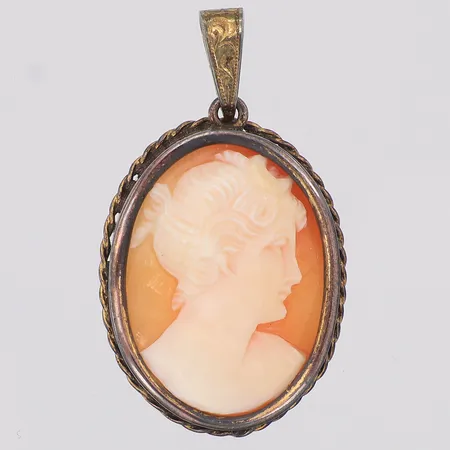 Hänge camé 38mm, Fritz Olsson år 1953, 830/1000 silver Vikt: 5,8 g