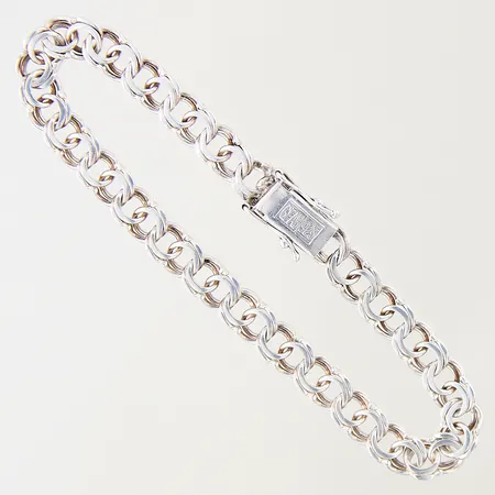 Armband Bismarck, längd: 19cm, bredd: 6,5mm, GFAB, silver 925/1000 Vikt: 10 g